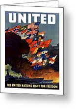 The United Nations Fight For Freedom Greeting Card by War Is Hell Store