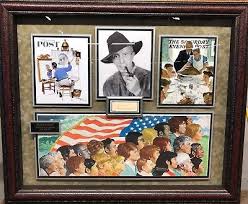 Norman Rockwell, "Autographed" (JSA) Deluxe Framed Photo ...