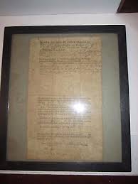 ANTIQUE 1803 LEGAL DOCUMENT IN SCRIPT WRITING - FRAMED 15 1 ...