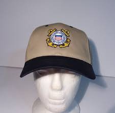 United States Coast Guard USCG Hat Cap Blue Tan Adjustable Snapback | eBay