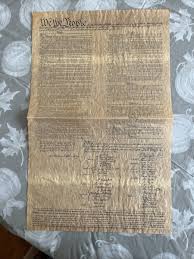 VTG 1956 Authentic Reproductions Antiqued Parchment 4 Documents of Freedom HB21 | eBay