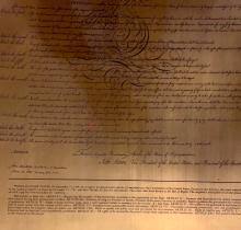 Sold at Auction: Nice Copy of Congrefs of the United States on Tin