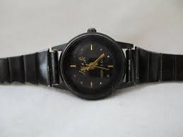 People's Daily Watch Black Stainless Steel Link Band Round Face WORKING! | eBay