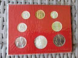 1971 Italy Vatican complete set coins UNC with 500 l. silver ...