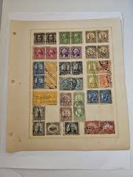 38 Vintage United States Stamps Album Page 1/2c To 30c | eBay