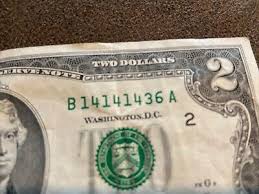 UNIQUE $2 TWO DOLLAR BILL, B14141436 SERIES 2003 A | eBay