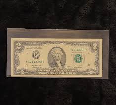 1995 2 Dollar Bill Rare Error Misalignment Serial Number Fancy Serial Number Ladder Run Serial Number Lightly Circulated Rare Seriel Number - Etsy