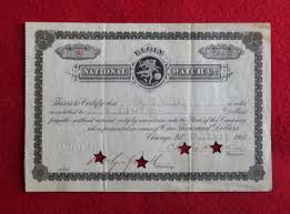 Original 1903 Elgin National Watch Company Stock Certificate ...