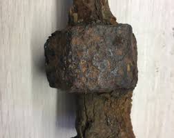 Rusty Industrial Vintage Screw, Industrial Art Object ...