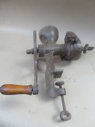 VTG. COFFEE BEAN GRINDER HAND CRANK WHEEL CI table Clamp Spice MILL Suddal INDIA | eBay