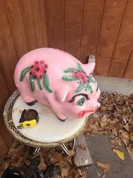 Giant Antique Vintage Carnival Prize Pig Piggy Bank ...