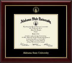 Gold Embossed Diploma Frame in Gallery Alabama State University - Item #110569