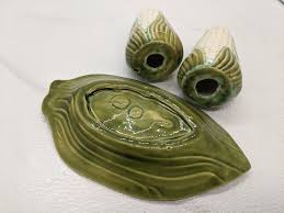 Mid 20th Century Corn Salt & Pepper Shakers With Tray- 3 ...