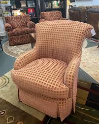 Uniquely Yours | Vintage upholstered accent chair with checkered velvet and beige fabric. Completed with sloped arms and a skirted base for the perfect... | Instagram