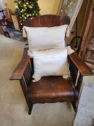 Late 1800's Antique Oak Rocking Chair Made in New York by S K Pierce & Son | Chairish