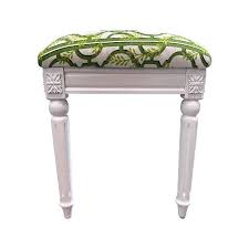 Fluted Leg Bench in Green Trellis | Chairish