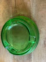 Vintage Ballantine's Scotch Whiskey Round Green Ashtray Advertising | eBay