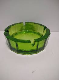 Vintage Emerald Green Blenko Glass Ashtray | eBay