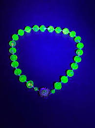 1940's Uranium Slag Glass Bead Necklace