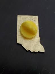 Indiana State Outline Errors Vintage Lapel Pin travel ...