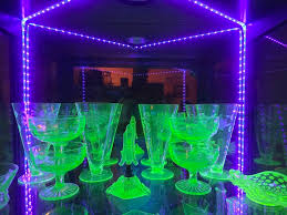 Setting up a Uranium Glass Collection Display