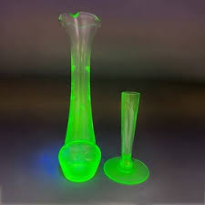 Vaseline Glass Bud Vase | eBay