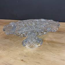 10 Clear Small Pedestal with Cut Glass — BARNSWALLOW