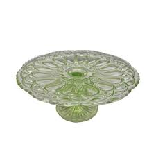 Vintage Uranium Cake Plate, 1940s for sale at Pamono