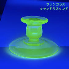 Vaseline Glass Candle Stand Antique USA Manganese JAPAN JP | eBay