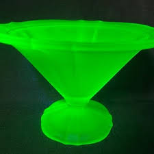 Tiffin Frosted Uranium Bowl - Etsy