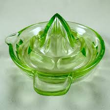 1930s Uranium Glass Citrus Reamer or Juicer | Chairish