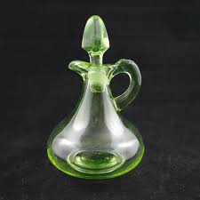 Vintage 1930's Anchor Hocking Green Depression Uranium Glass Cruet With Stopper - Etsy Ireland