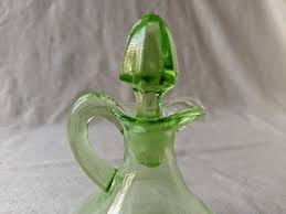 Vtg Green Depression Uranium Glass Cruet Oil Vinegar With Original Stopper for Sale in Alpharetta, GA - OfferUp