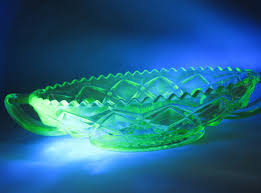 Imperial Glass Green Uranium Diamond Block Vintage 2 Handle ...