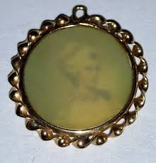 Antique VIctorian 14k gold miniature lady women portrait ...