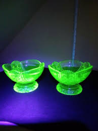 EAPG Vaseline Glass Sherbet Bowls (pair) | eBay Australia