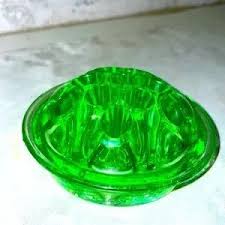 Cambridge Glass Company | Art | Uranium Glass Antique Footed Flower Frog Cambridge Glass Company 4 3 Holes | Poshmark