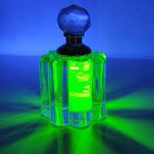 Glowing Uranium Glass in Perfume Bottle – Unique Gift ...