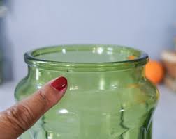 Vintage L E Smith Bubble Glass Thumbprint Canister Jar/ 1970s Apothecary Jar/ Vintage Kitchen Canister/ Retro MCM Kitchen Decor/ Cottagecore - Etsy