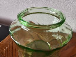 Bartlett-collins Vaseline Green Swirl Optic Glass Cookie Jar #521 - Etsy