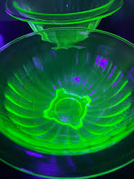Set of 2 Uranium Glass Ribbed, Nesting, Mixing Bowls With Rolled Edge, 8.5” and 7.5” Diameter, 3.75” & 3” Tall, Green Depression Glass Bowls - Etsy