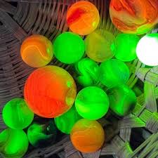 Vintage Marbles 18 Classics UV 365nm Blacklight Reactive Premium Glass Marble 5/8" Inch Plus Shooter Orange Clear Vaseline Swirl Gg-722a2hk - Etsy