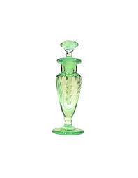 Antique New Martinsville Perfume Bottle Spiral Optic Green ...