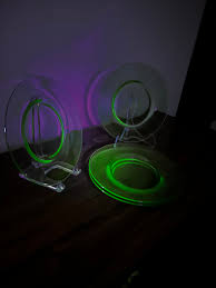 Uranium Glass Salad Plates - Etsy