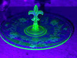 RARE VINTAGE Fostoria Vaseline Glass Platter Serving Tray ...