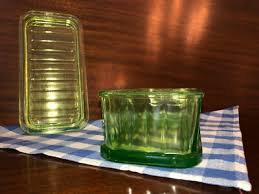 Vtg Green Depression Uranium Glass Refrigerator Dish Unmarked Anchor Hocking | eBay Australia