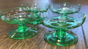 4 Steuben Open Salts, Salt Cellars Green Glass Beautiful Condition | eBay