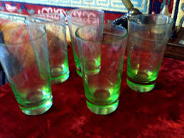 Pile stained glass vintage ussr green soviet tableware vodka crystal glasses | eBay