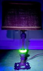 VTG ART DECO RETRO Uranium Boudoir Table Lamp Pull Cord Clip On Shade GLOWS | eBay