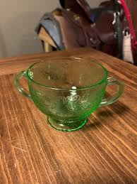Anchor Hocking Princess Green Uranium Depression Glass Sugar Bowl - Etsy Canada